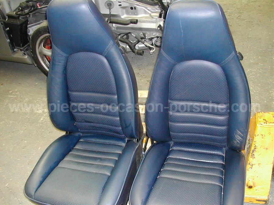 Lot de 2 sièges bleu cobalt Porsche 944